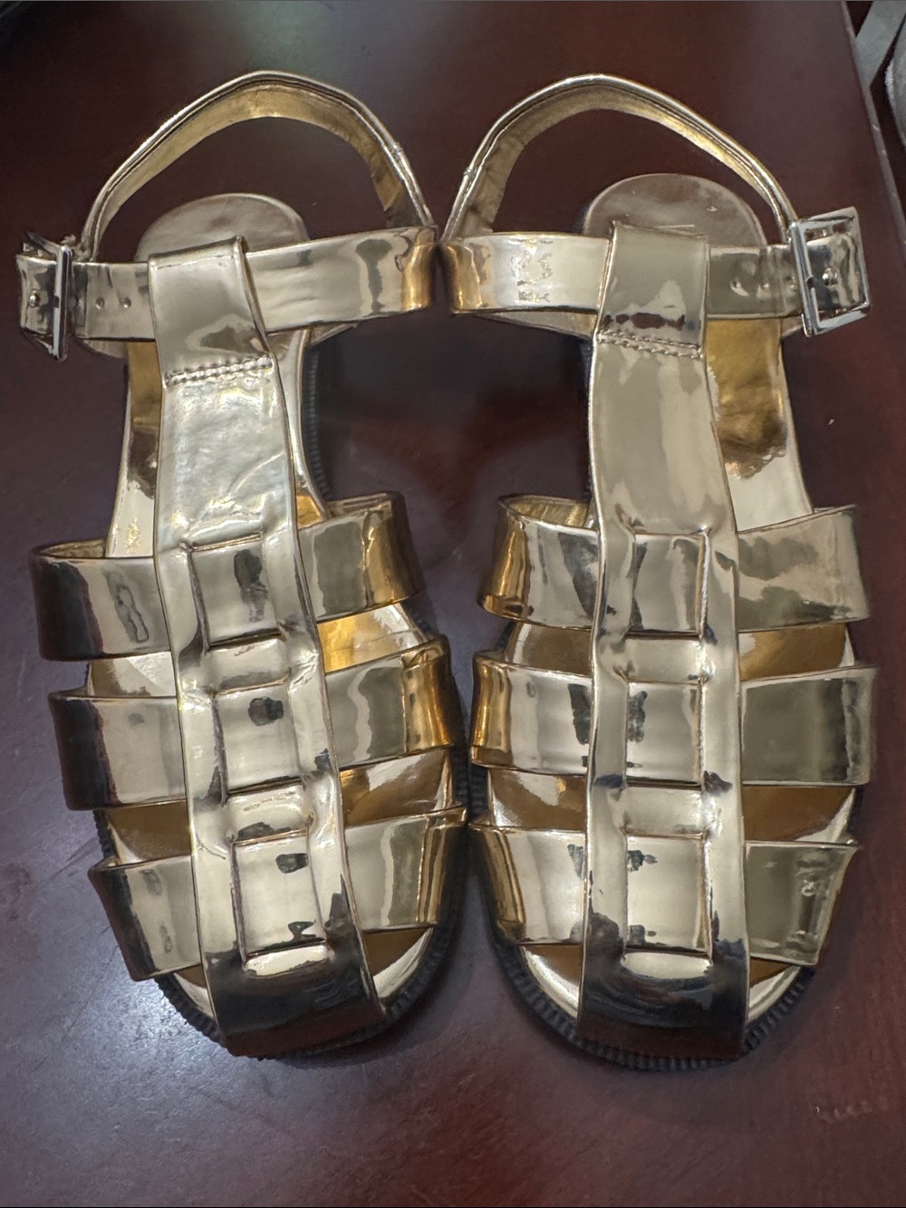 INC International Concepts Gold Strappy Gladiator Sandals